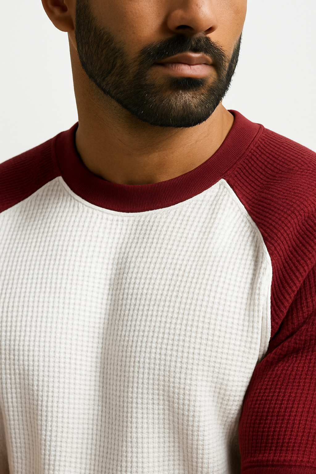 Pack of 2 - Oversized Raglan Waffle Knit T-Shirt