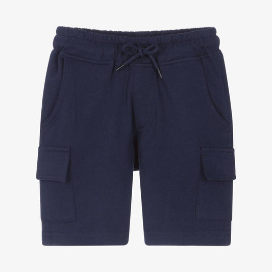 Plain Blue Cotton Shorts For Mens