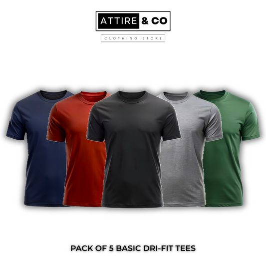Pack of 5 Basic Dri-Fit Tees