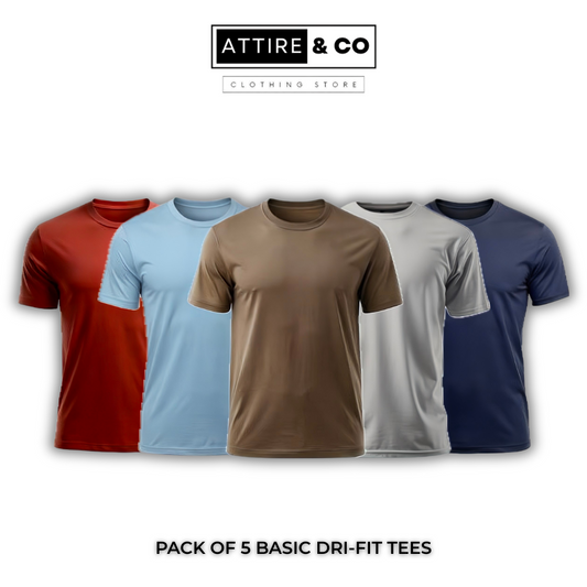 Pack of 5 Basic Dri-Fit Tees