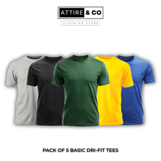 Pack of 5 Basic Dri-Fit Tees