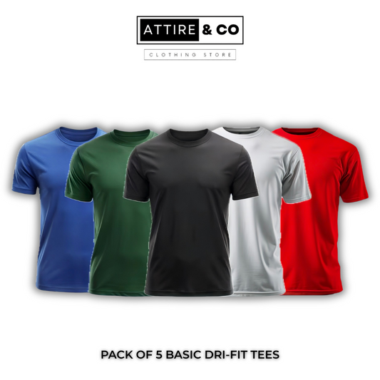 Pack of 5 Basic Dri-Fit Tees