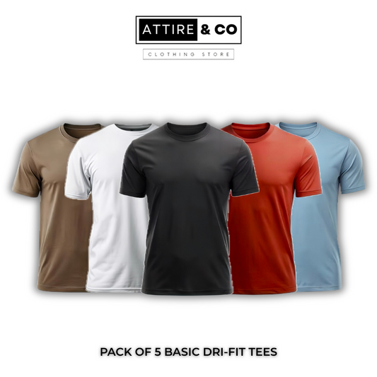 Pack of 5 Basic Dri-Fit Tees