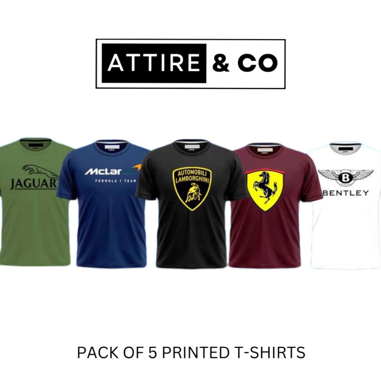 Pack of 5 Printed T-Shirt