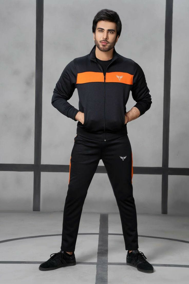 Orange Panel Tracksuit – Attire and Co