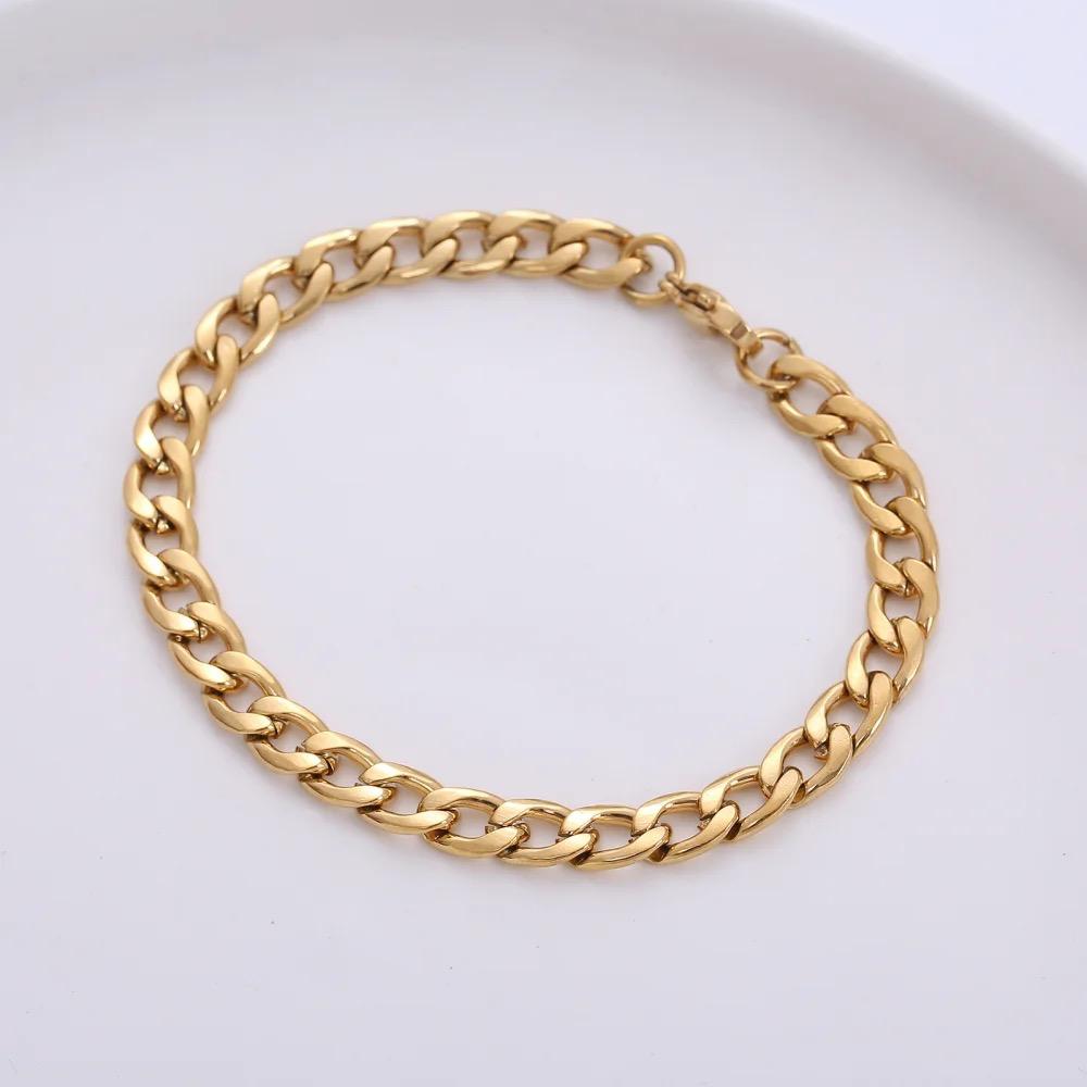 Cuban 4MM Stainless Steel Bracelet (golden)