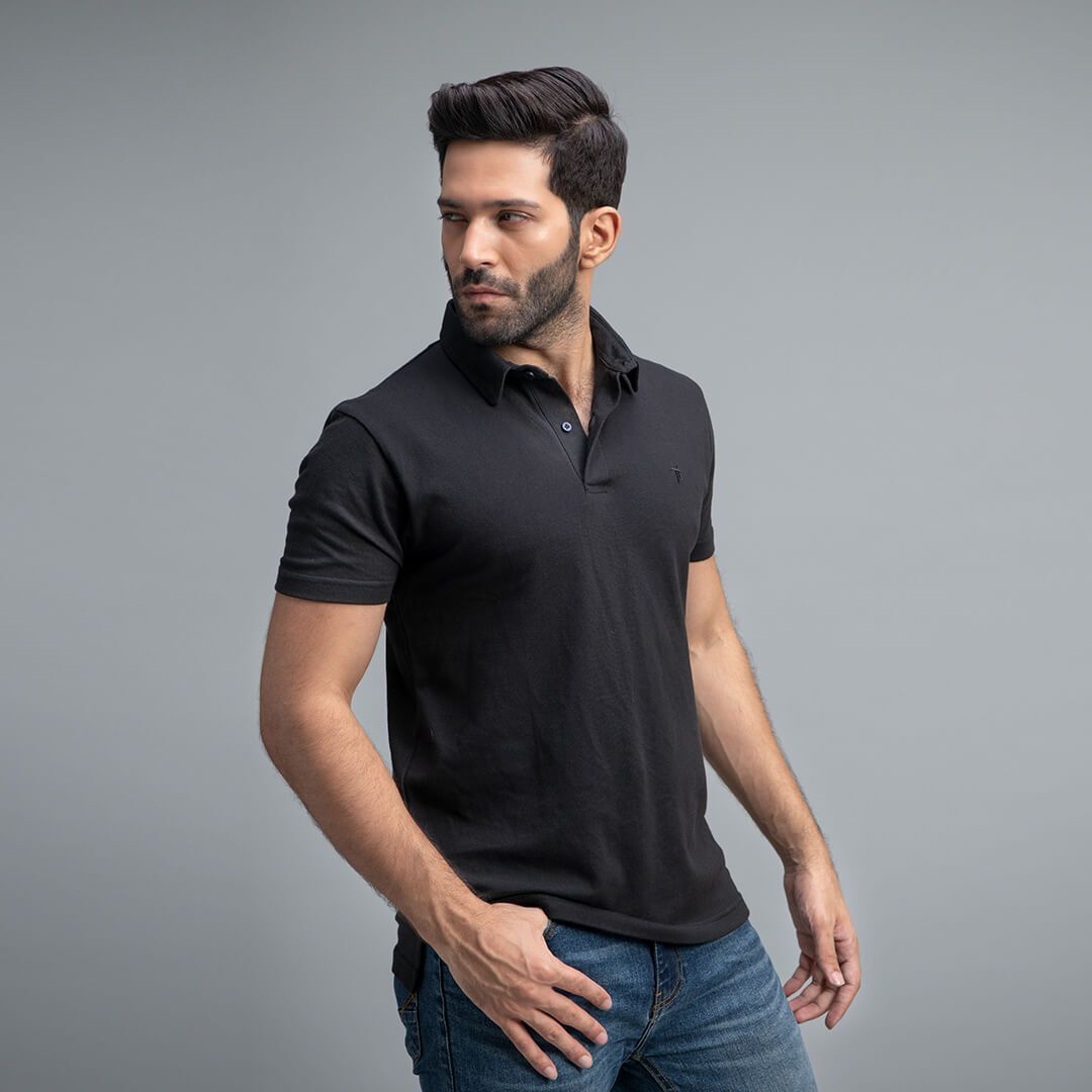 Black Premium Polo T Shirts For Mens