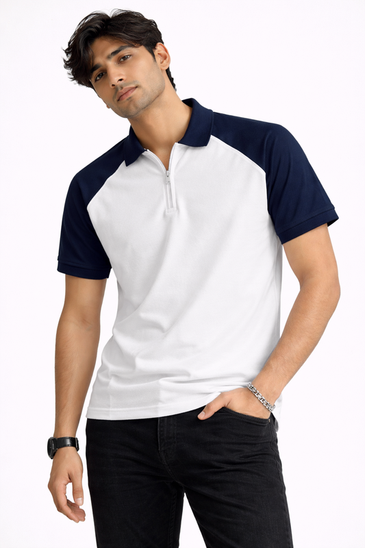 Men’s Raglan Zipper Polo