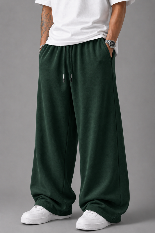 Dark Green Oversized Baggy Trouser