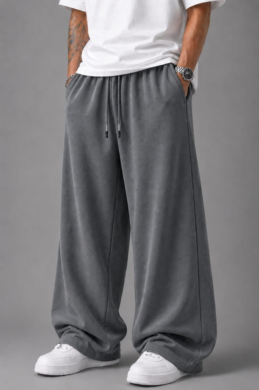 Steel Gray Oversized Baggy Trouser
