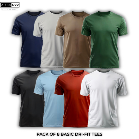 Pack of 8 Basic Dri-Fit Tees