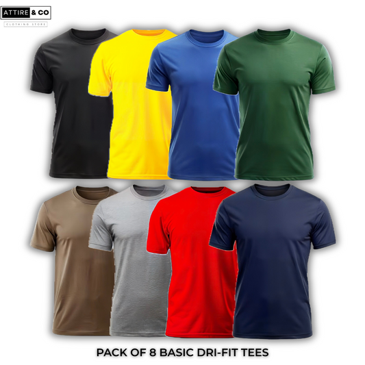 Pack of 8 Basic Dri-Fit Tees