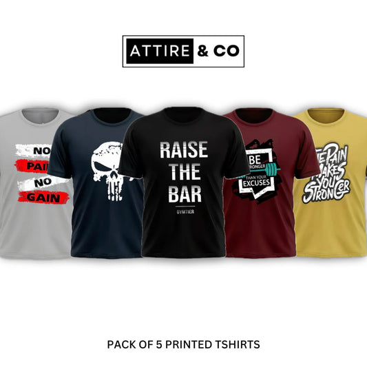 Pack of 5 Printed T-Shirt
