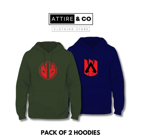 Pack of 2 Printed Hoodies