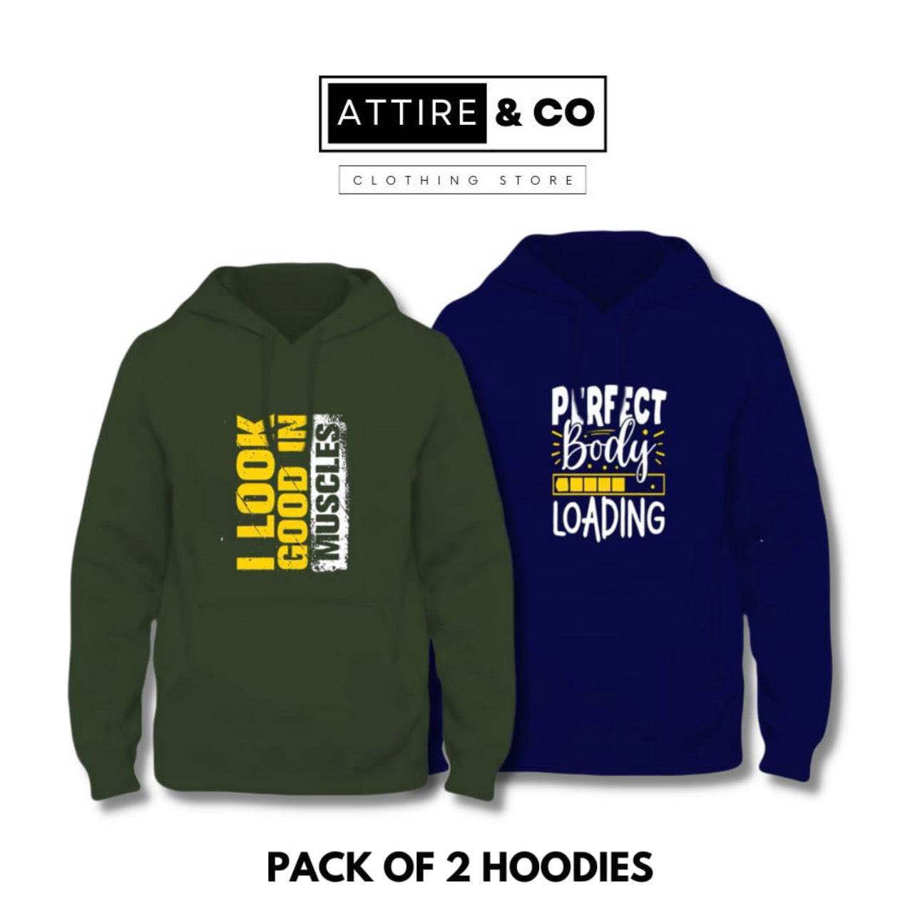 Pack of 2 Printed Hoodies