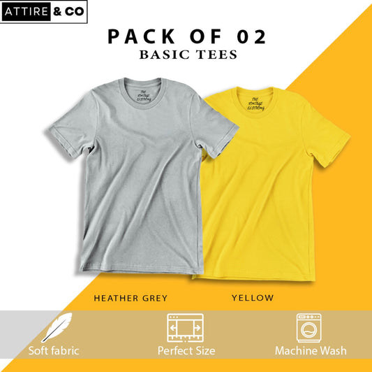 Pack of 2 plain Half sleeves T-Shirt