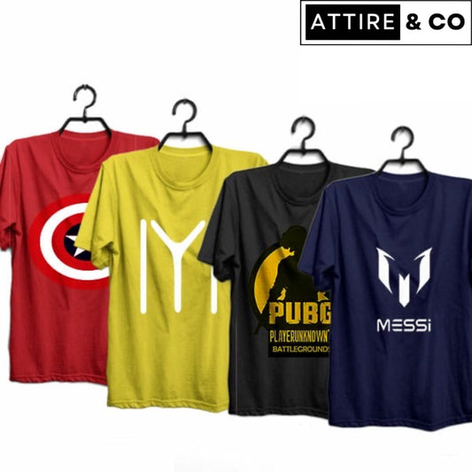 Pack of 4 Printed T-Shirt