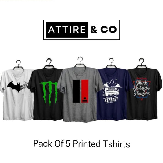 Pack of 5 Printed T-Shirt