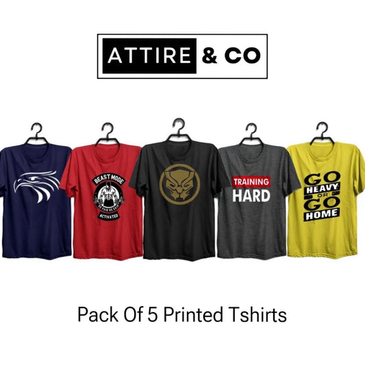 Pack of 5 Printed T-Shirt