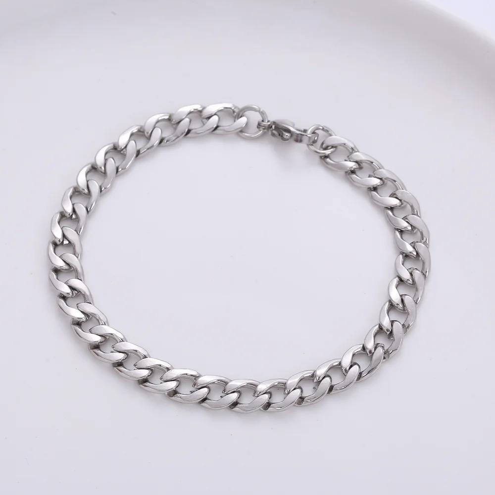 Cuban 4MM Stainless Steel Bracelet (Silver)