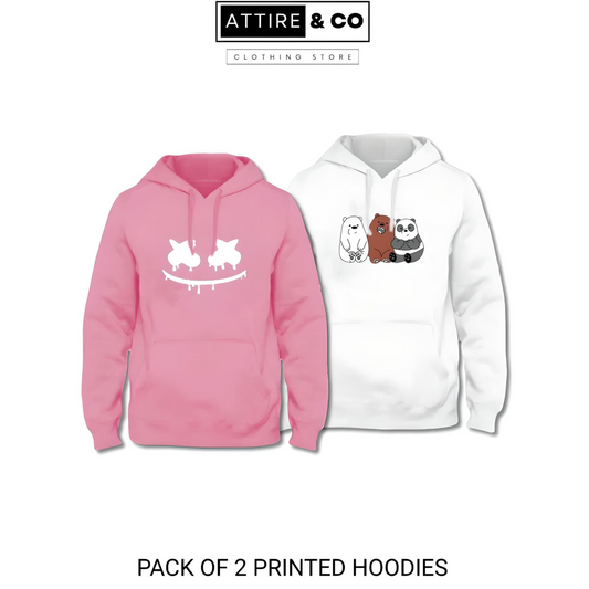 Pack of 2 Printed Hoodies