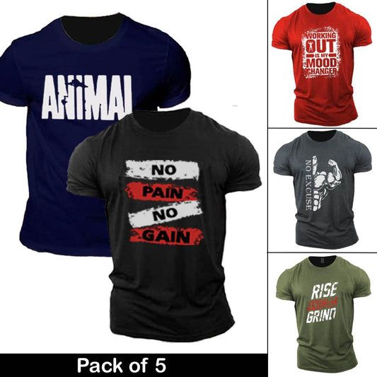 Pack of 5 Printed T-Shirt