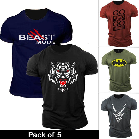 Pack of 5 Printed T-Shirt